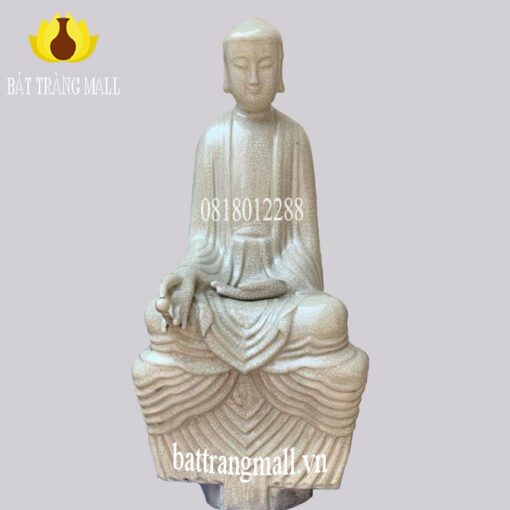 Tượng Gốm Bát Tràng Đức Phật tọa thiền men rạn cổ